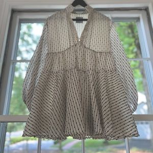 C/Meo Collective Textured Puff Sleeve Mini Dress, XS